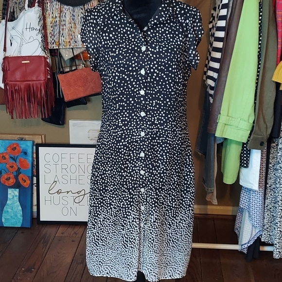 Voir Voir Polka-dot Midi Dress Size 8 - Picture 10 of 17